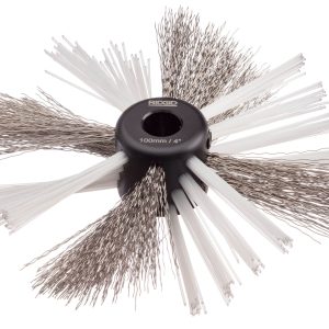 4" (80 mm) Nylon/Steel Brush for 3/8" (10 mm) Hose with Nylon and Steel Chains (68993)