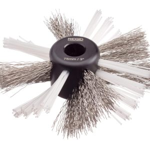 3" (80 mm) Nylon/Steel Brush for 3/8" (10 mm) Hose with Nylon and Steel Chains (68988)