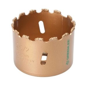 HOLE SAW, 2.5", ABRAS. CARBIDE PACKAGING.