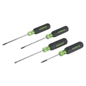 Ensemble de 4 mini-tournevis (tige ronde)