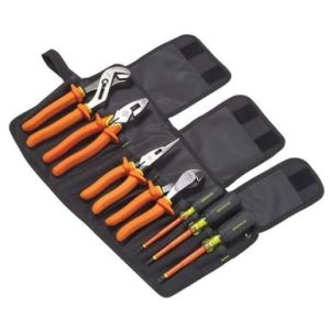 Pinces et tournevis, trousse isolée, 7 pièces